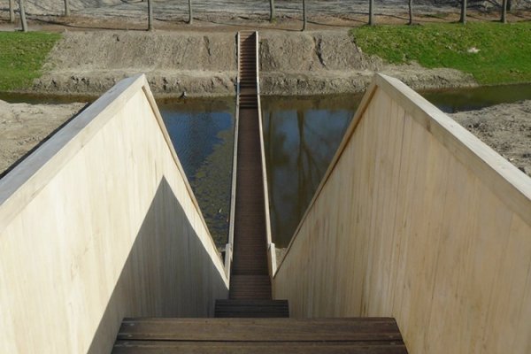 The Dutch Built a Wooden 'Sunken' Bridge