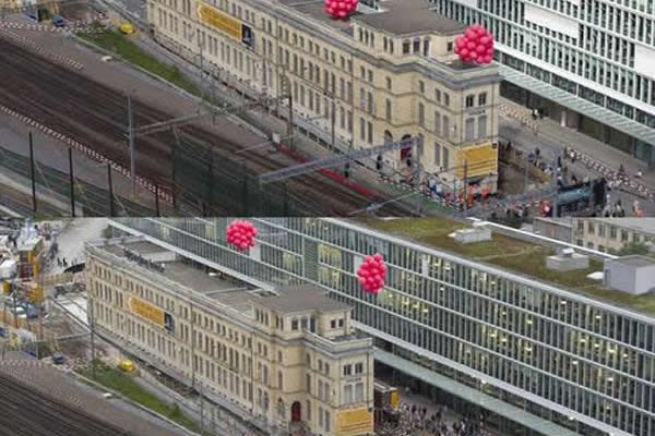 В Цюрихе по Рельсам Перевезли Здание Длиной 80 Метров