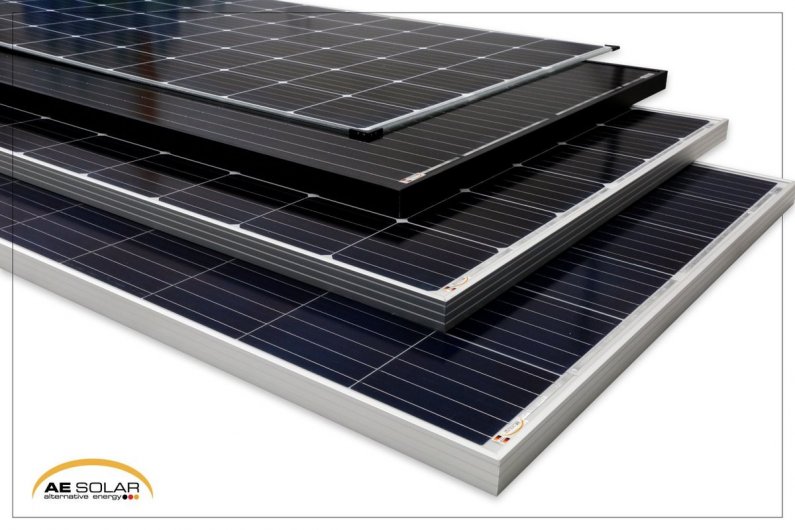 AE Solar - ի պանելները, միաբյուրեղ - բազմաբյուրեղ