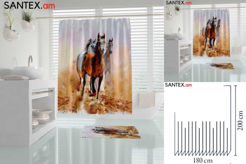 шторка и коврик для ванной