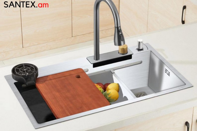 кухонная мойка с водопадом